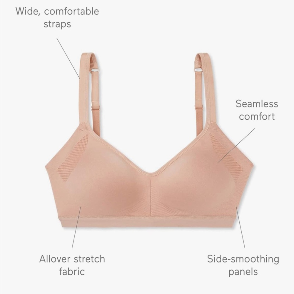 WARNERS Light Pink Wireless Comfort Bra